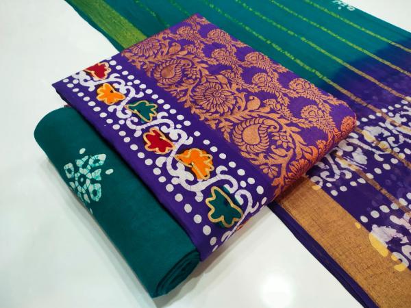 Nemi Jacquard With Wax Batik Cotton Dress Material Collection